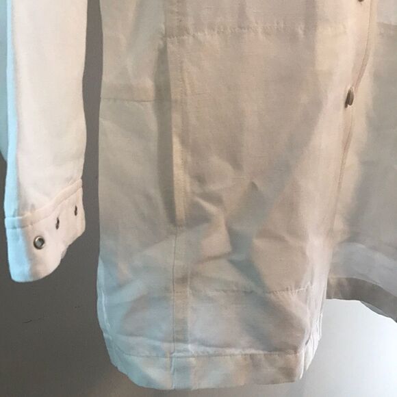Yansi Fugel White Linen Blend Blouse - Size Small - Picture 5 of 8